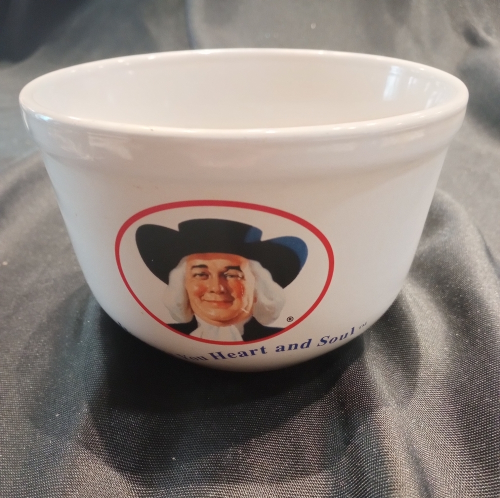 Vintage: 1999 Quaker Oats Cereal Oatmeal Bowl, "Warms Your Heart & Soul"/NICE